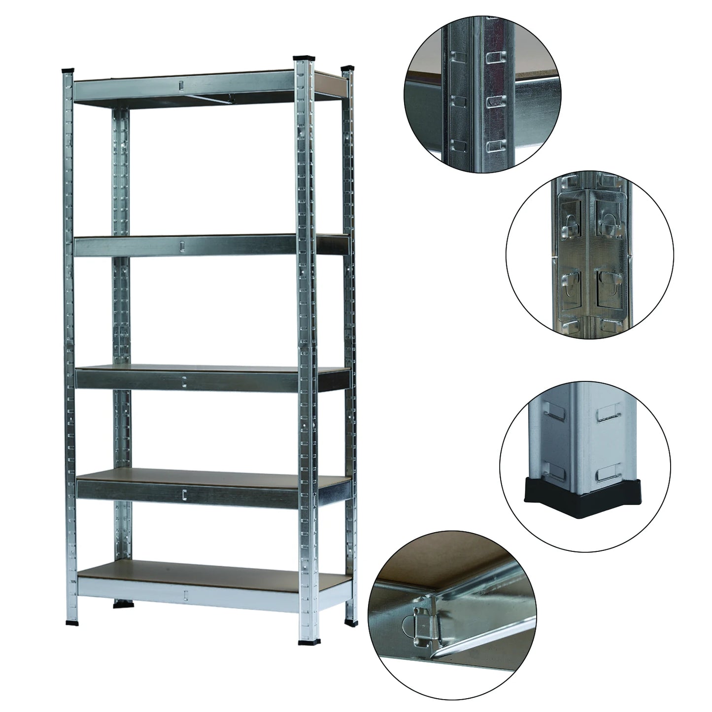 Etagere modulable métallique de rangement 5 niveaux
