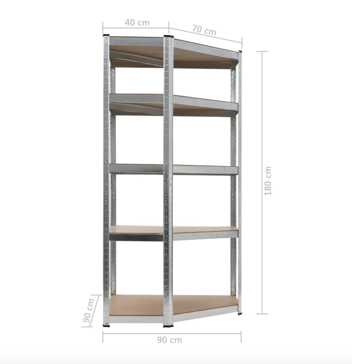 meuble etagere d'angle métallique
