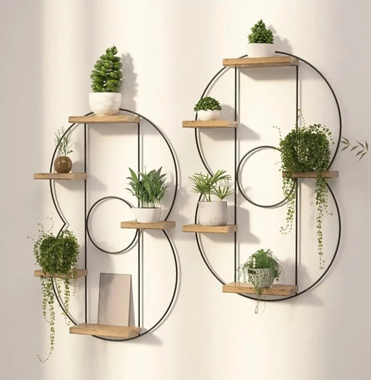 Etagère murale industrielle pour plantes