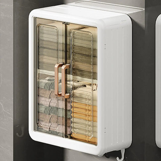 Armoire murale plastique à portes transparentes salle de bain