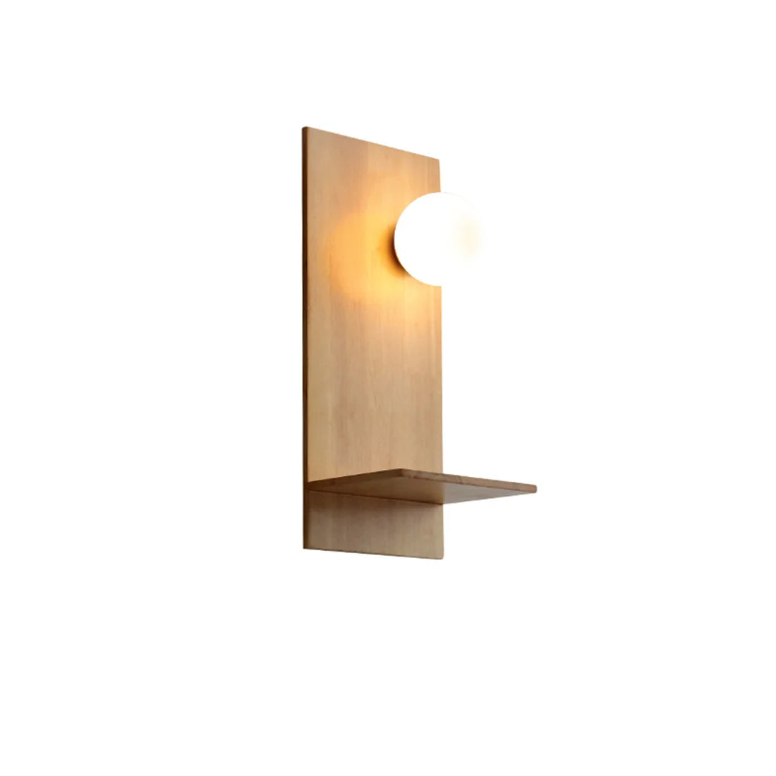 Etagère murale bois a éclairage led intégré