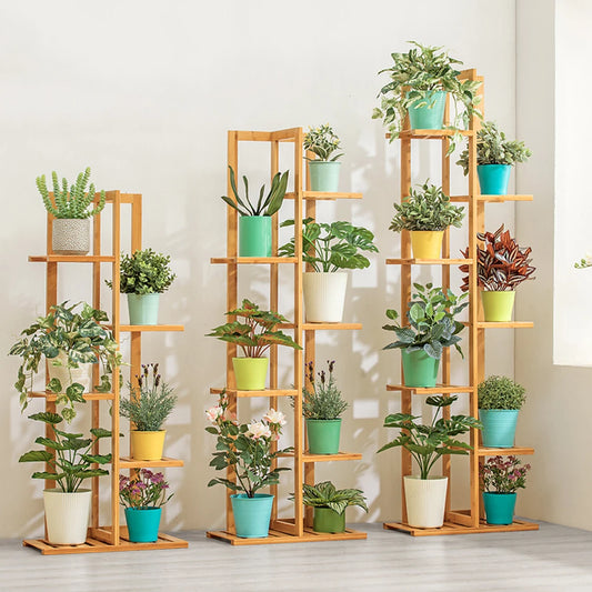 colonne pour plantes en bois