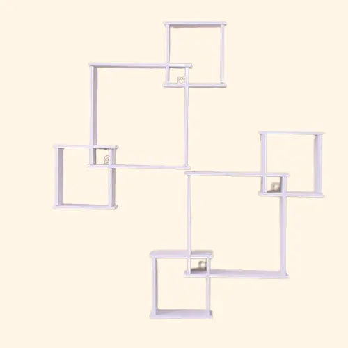 Etagère murale carrée blanche