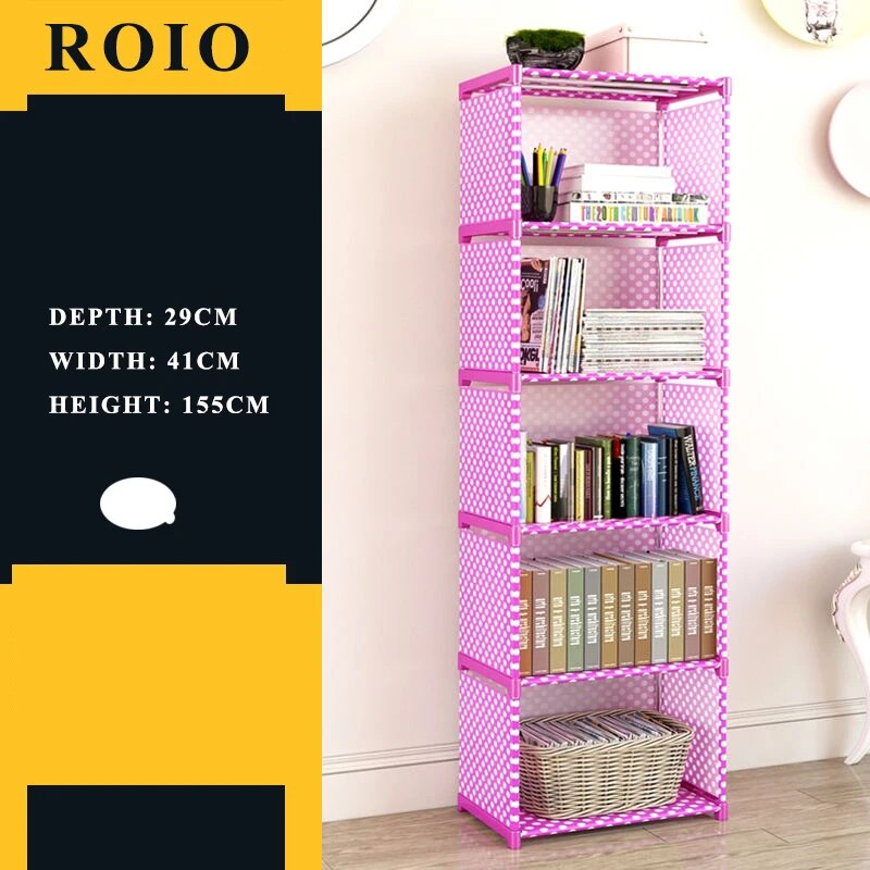 Etagère modulable chambre enfant métal et tissu 5 niveaux