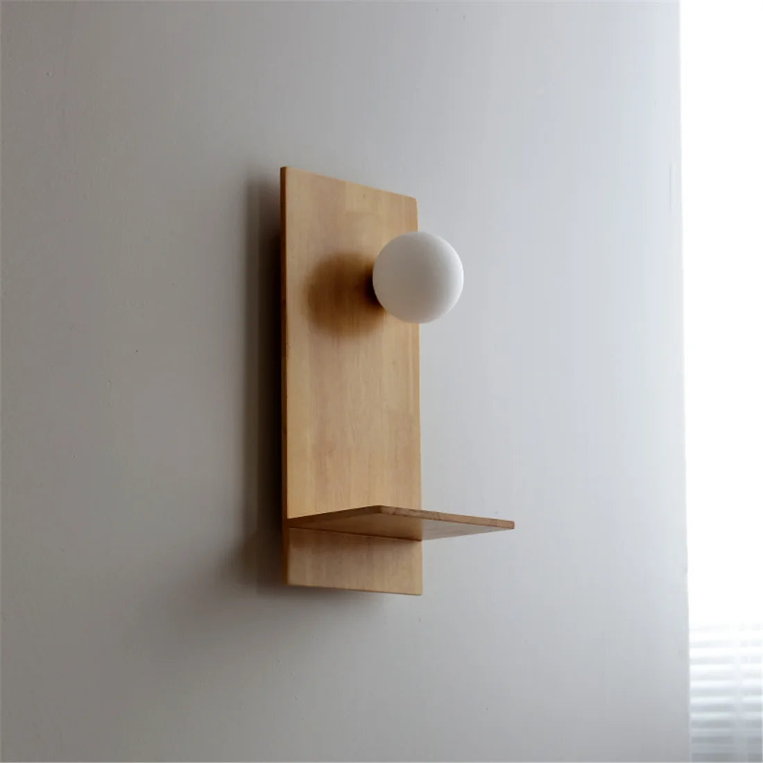 Etagère murale bois a éclairage led intégré