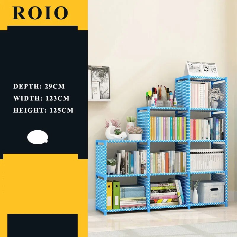 Etagère escalier chambre enfant métal et tissu