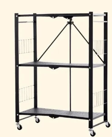 Etagère de rangement sur roulettes à 3 niveaux pliables