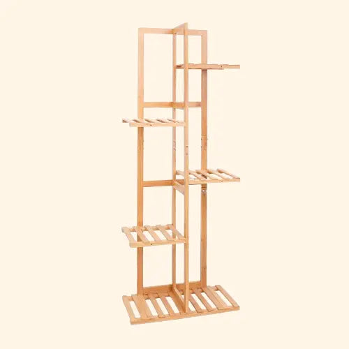 Etagère pour plantes en bois sur pieds