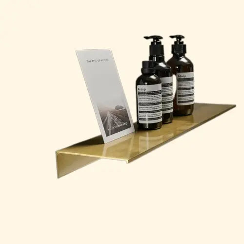 Etagère murale flottante design en métal doré