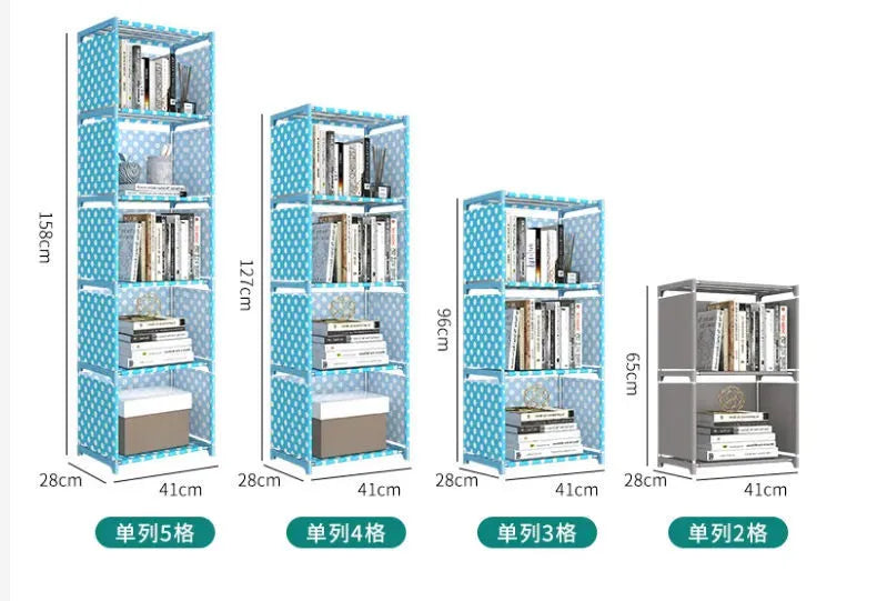 Etagère modulable chambre enfant métal et tissu