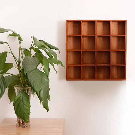 Etagère murale bois carrée