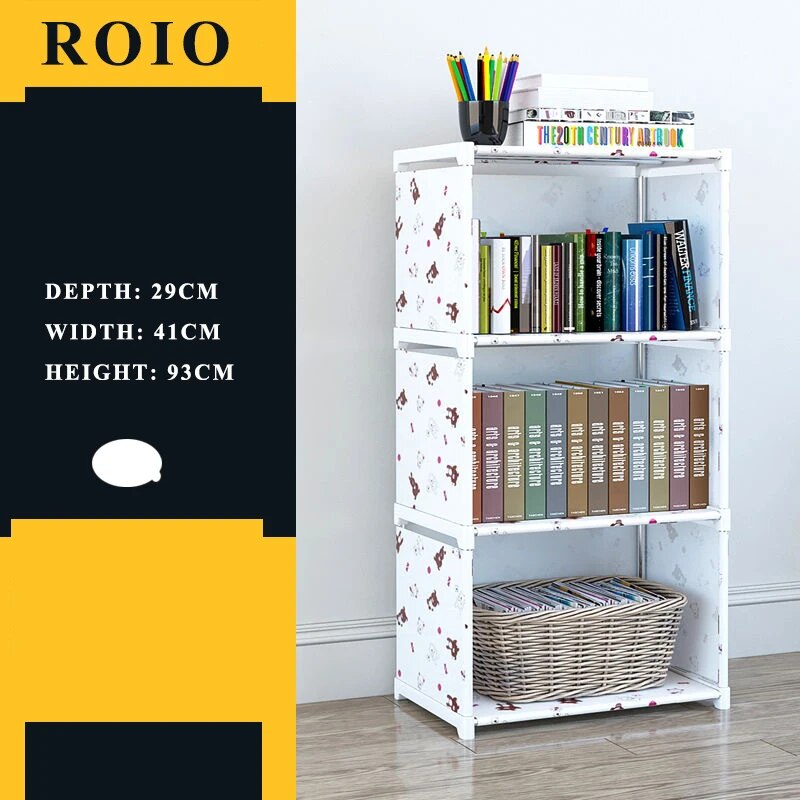 Etagère modulable chambre enfant métal et tissu blanc motif