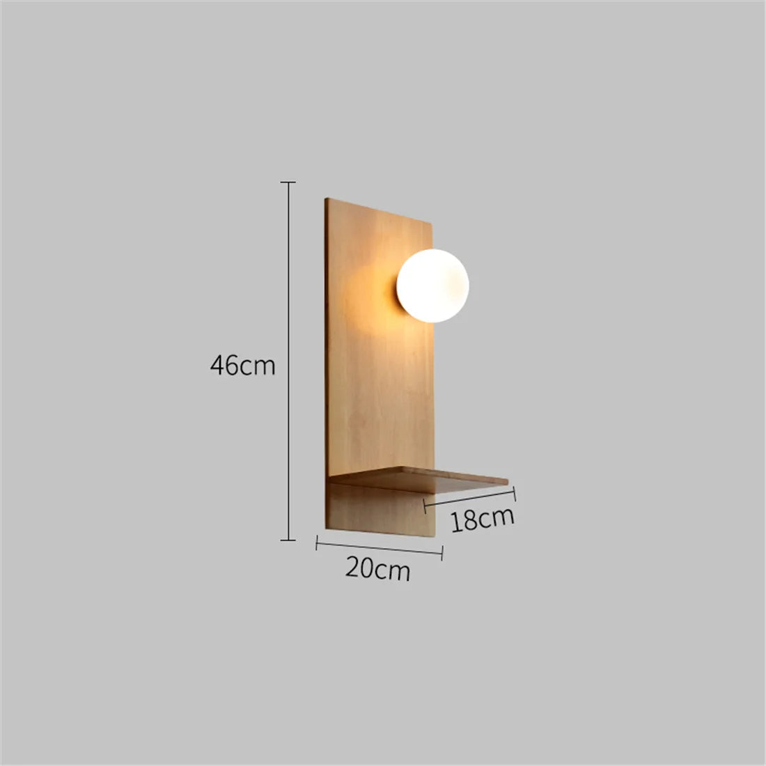Etagère murale bois a éclairage led intégré