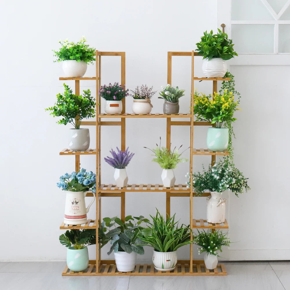 Etagere pour plantes en bois à multiples supports
