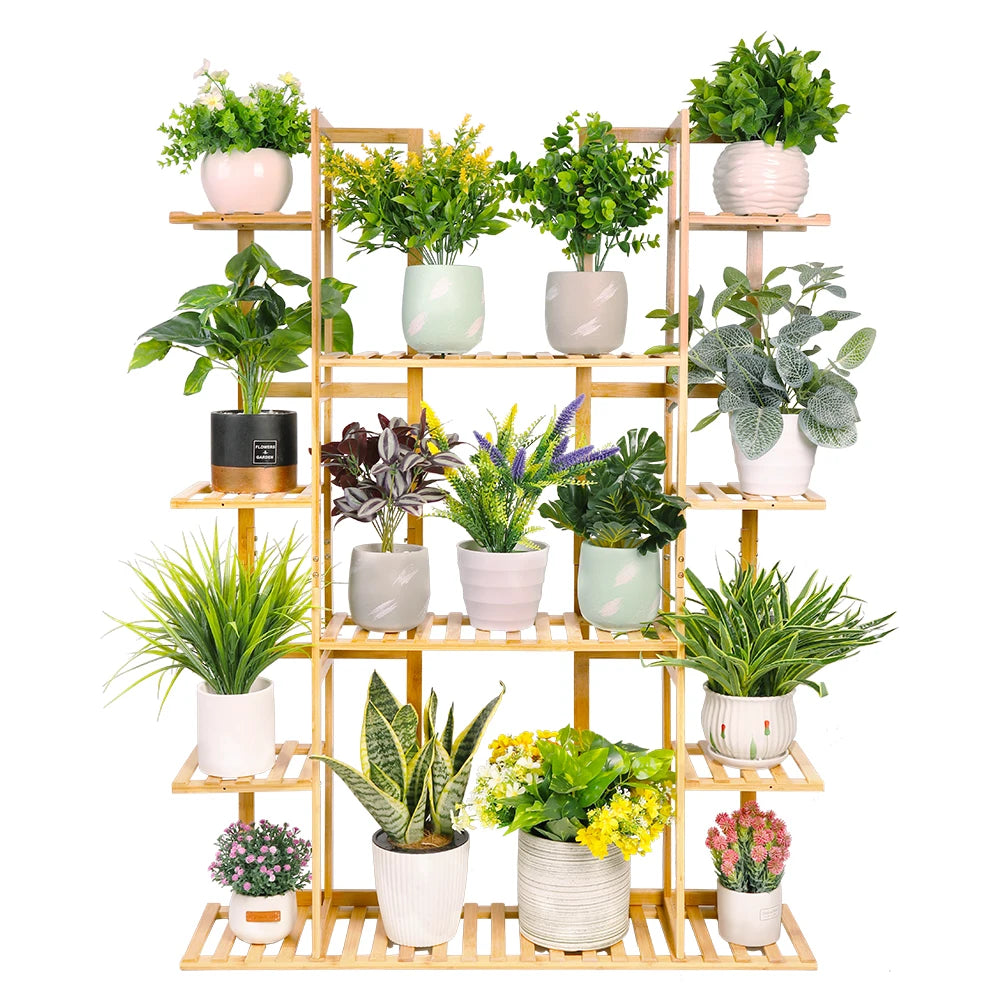 Etagère en bois multi support pour plantes