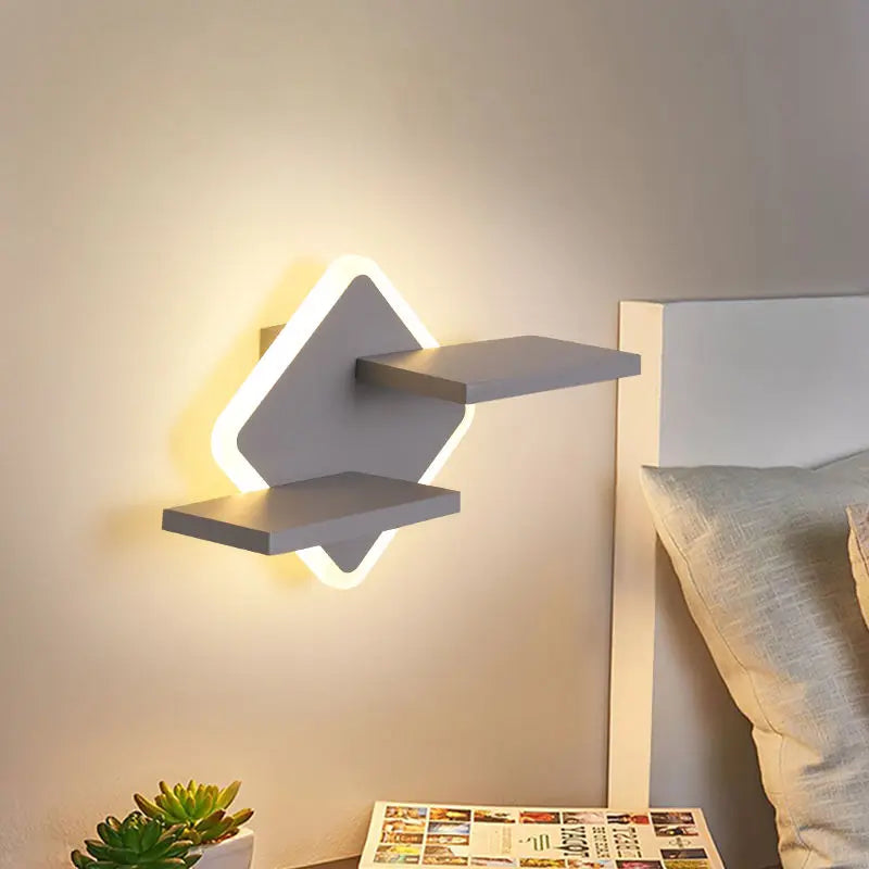 Etagere chevet murale lumineuse