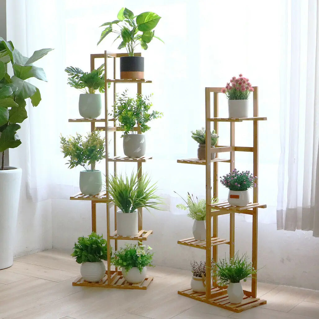 Etagère pour plante intérieur en bois multi niveaux