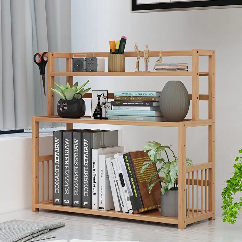 Etagère bureau à poser bois clair