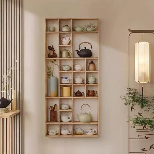 etagere bois murale à cases