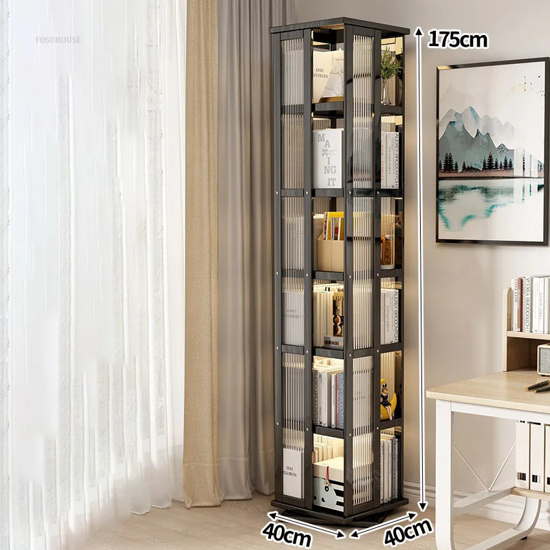 bibliothèque tournante verticale 175cm