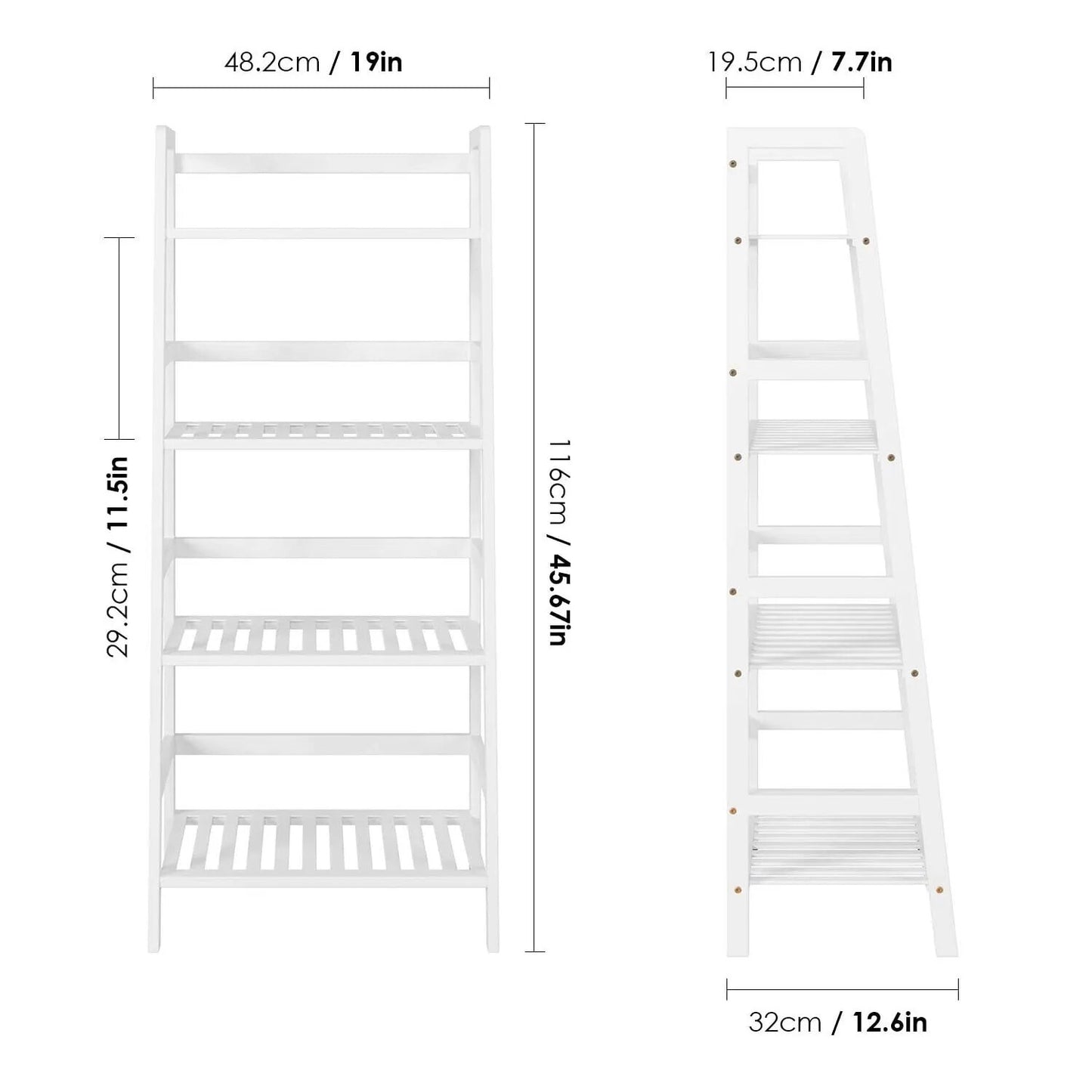 Etagère échelle en bois 4 niveaux