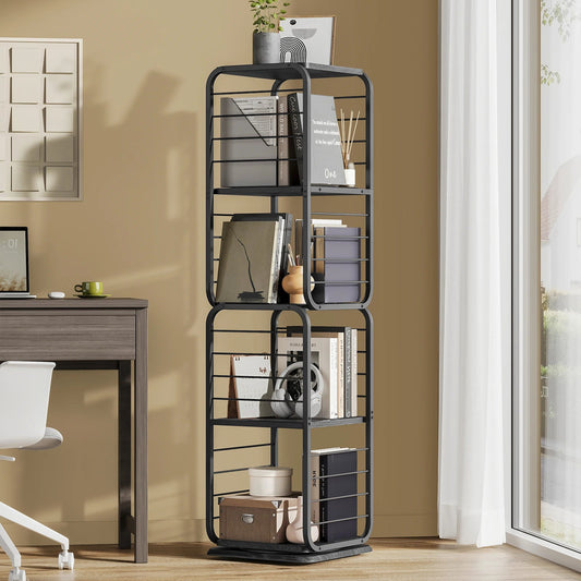 Bibliothèque tournante industrielle style cage