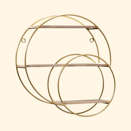 Etagère murale design métal et bois LUNA