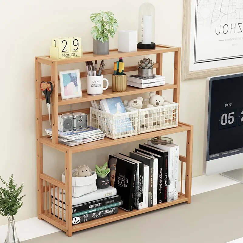 Etagère bureau à poser bois clair
