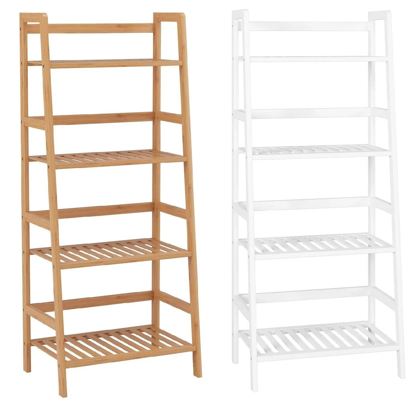 Etagère en bois de style échelle blanche ou bois