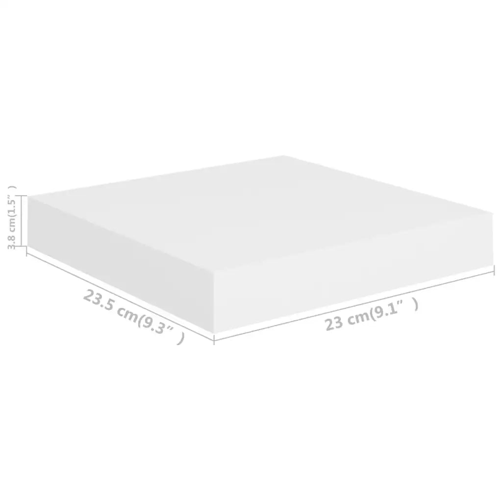 Etagère murale design carrée en bois blanc (lot de 2)
