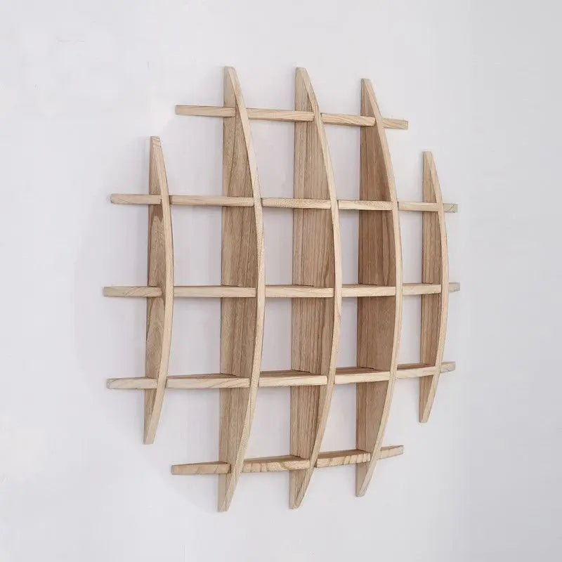 Etagère murale bois présentoir compartimentés