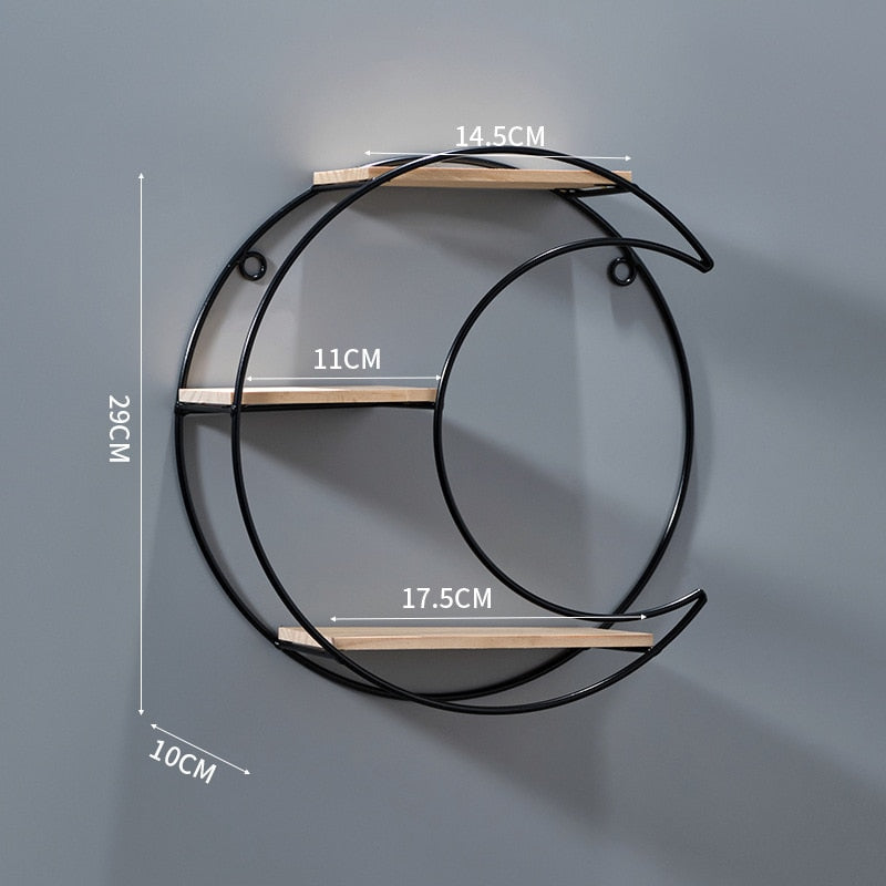 Etagère murale design métal et bois LUNA