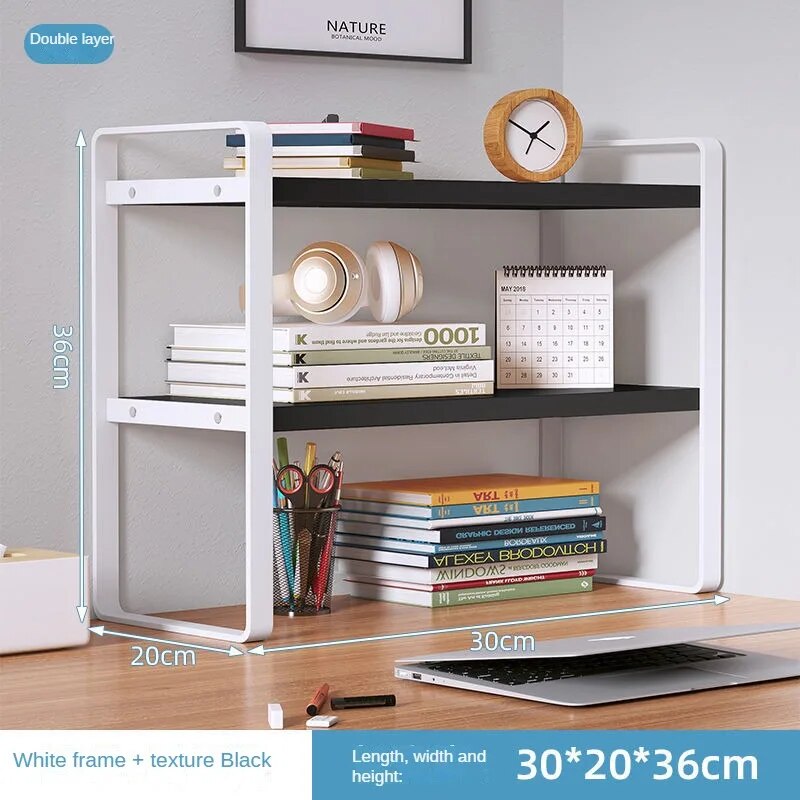 Etagère bureau à poser moderne double niveaux