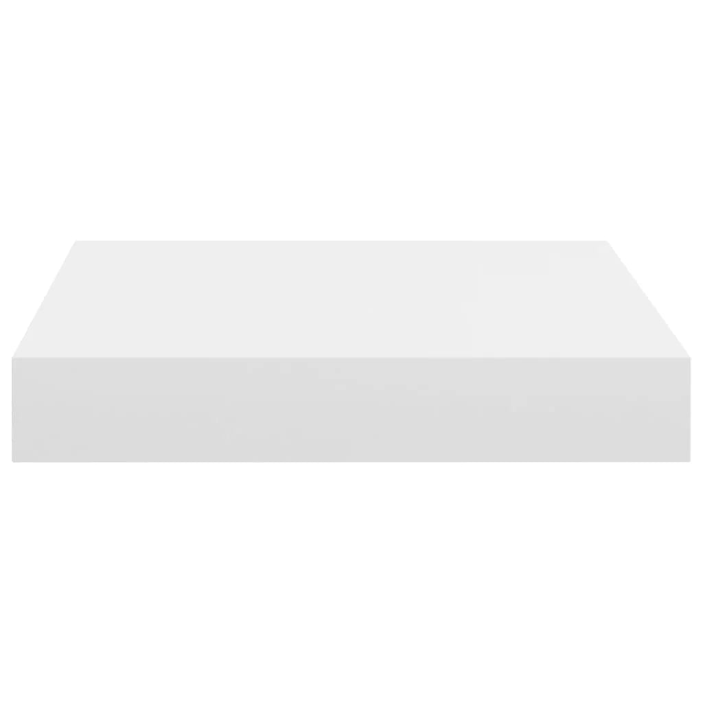 Etagère murale design carrée en bois blanc (lot de 2)
