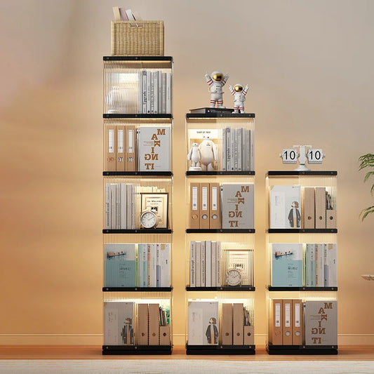 meuble de rangement rotatif pour livres 3, 4 ou 5 niveaux