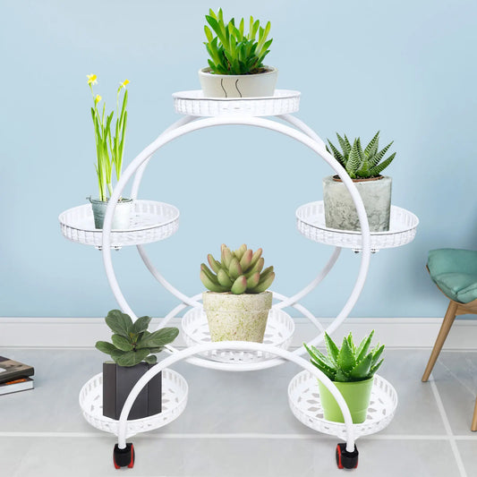 Etagère pour plantes sur roulettes