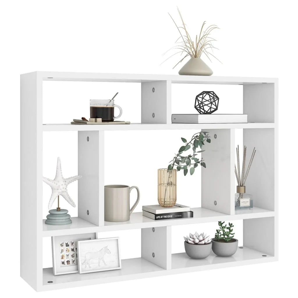 Etagère murale blanche moderne ouverte