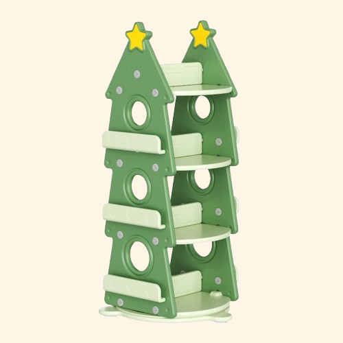 Bibliothèque rotative sapin en bois pour enfant