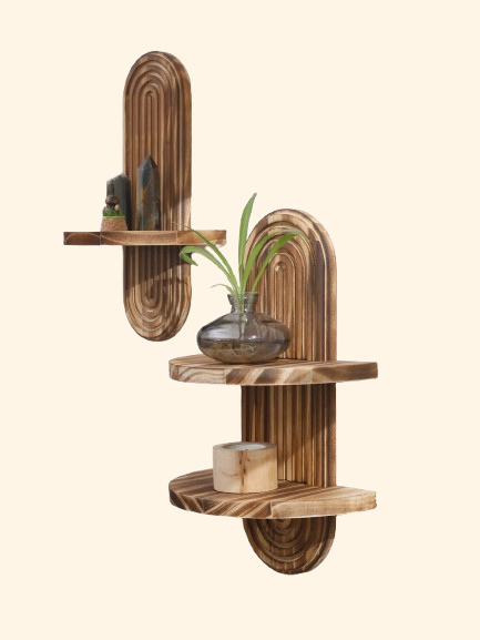 etagere murale flottante ovale boheme