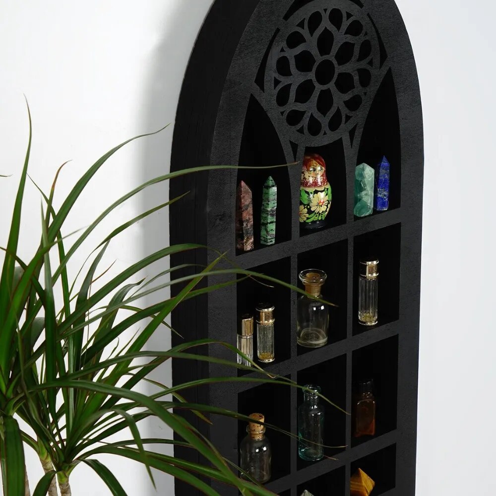 Etagère décorative noire forme arche