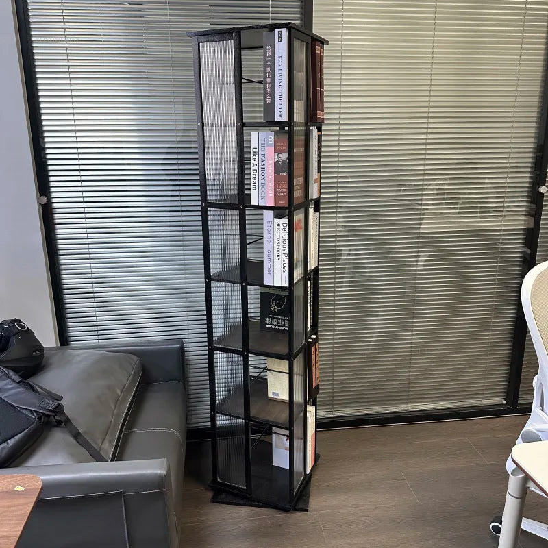 Etagère bibliothèque verticale tournante bureau