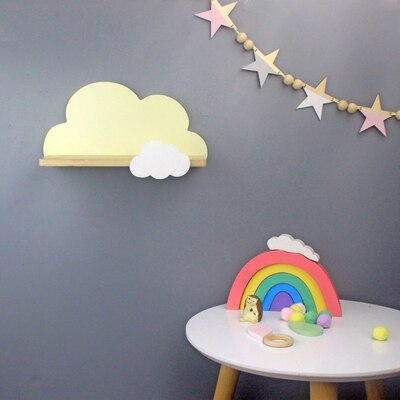 Etagère murale nuage bicolore