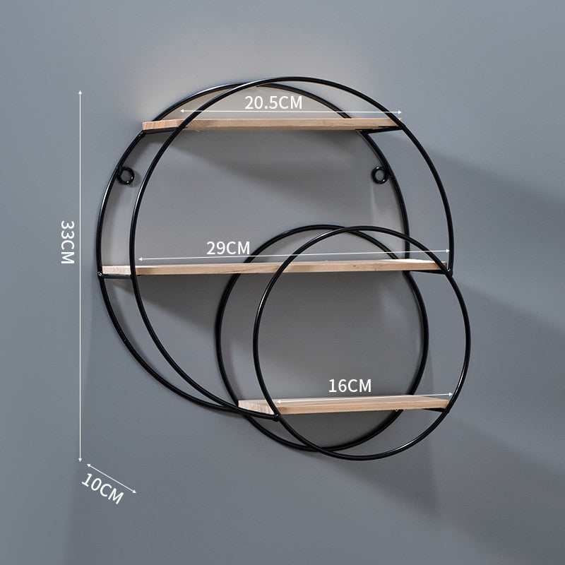 Etagère murale design métal et bois LUNA