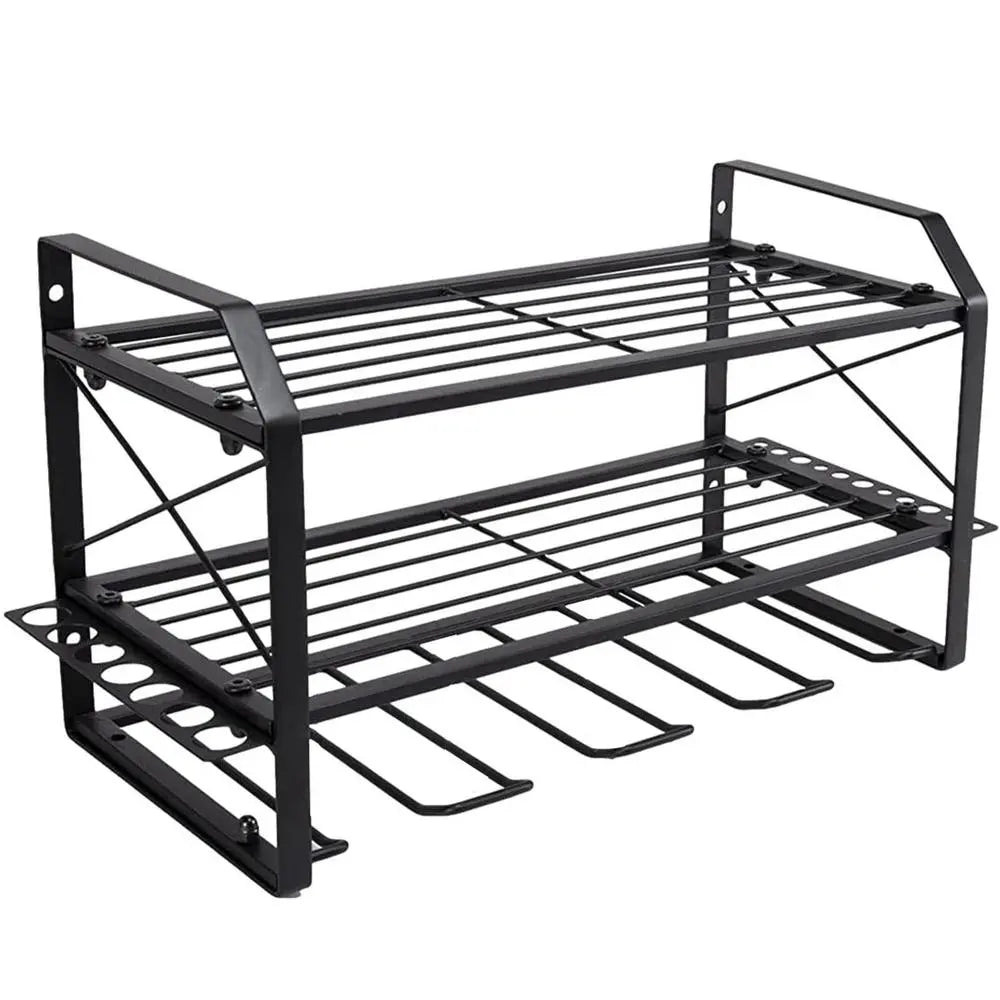 Etagere murale garage noire