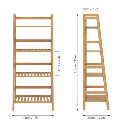 Etagère échelle en bois 4 niveaux