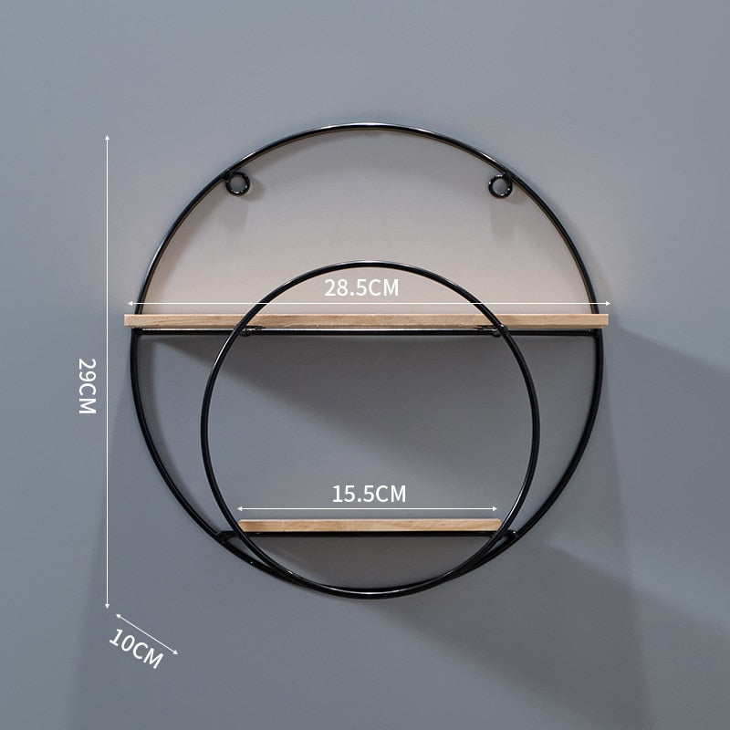 Etagère murale design métal et bois LUNA