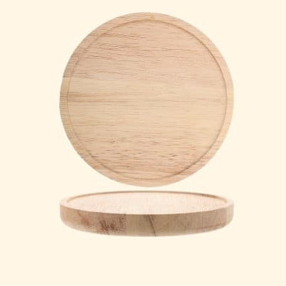 Etagère murale bois clair à planche ronde