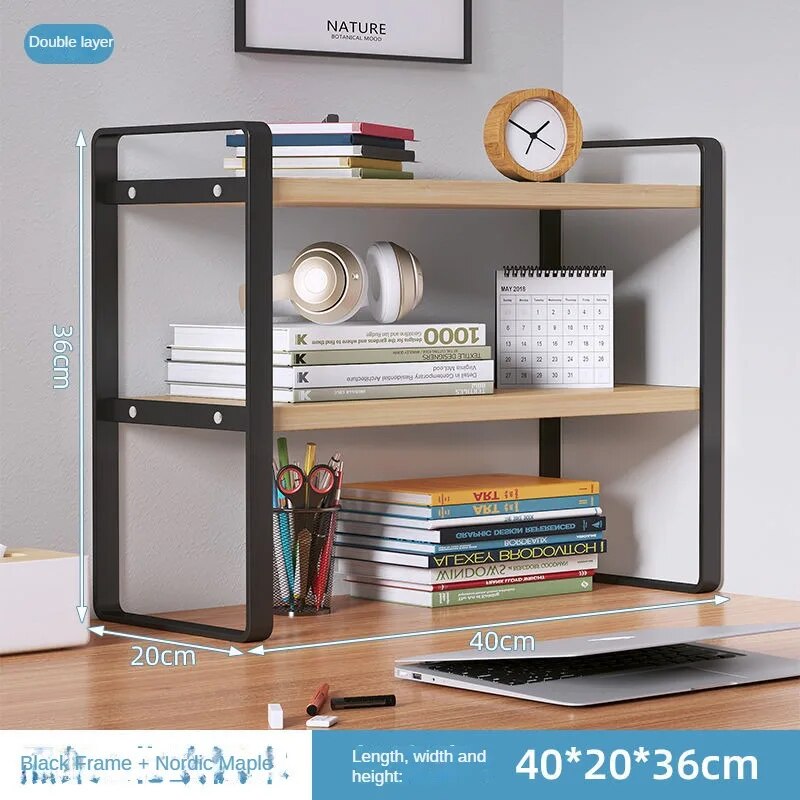 Etagère bureau à poser moderne 2 étages