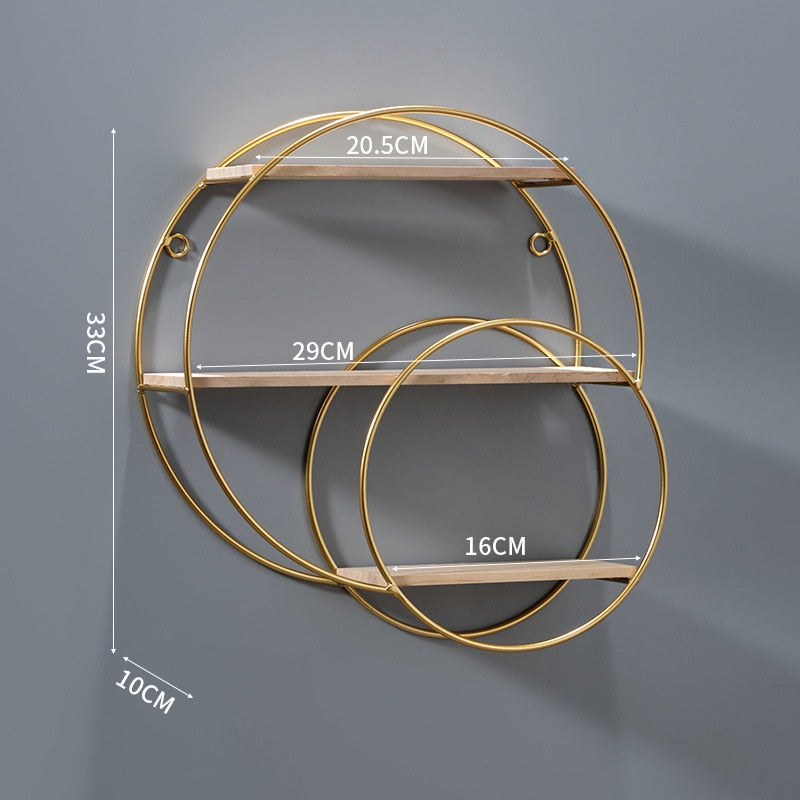Etagère murale design métal et bois LUNA