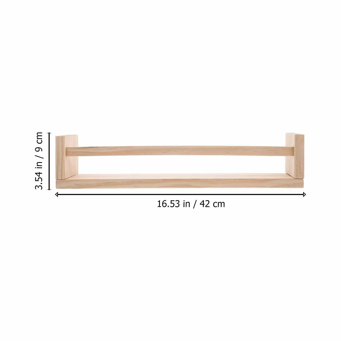 Etagere murale bois clair 40 cm